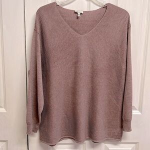 Ella Moss Lilac Purple V Neck Drop Shoulder Long Sleeve Sweater Size XXL